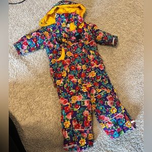 Hanna Andersson Floral Snowsuit size 80